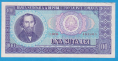 (14) BANCNOTA ROMANIA - 100 LEI 1966, PORTRET NICOLAE BALCESCU.STARE FOARTE BUNA foto