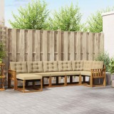 Cumpara ieftin Set de canapele de exterior 7 buc. 7-Locuri Natural si Bej