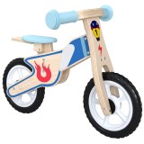 AIYAPLAY Bicicletă de echilibru pentru copii Bicicletă fără pedale cu șa reglabilă din PU, pentru 3-5 ani P&acirc;nă la 50 kg, Lemn natural | Aosom Romania