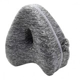 Perna Ortopedica pentru Picioare, Cyrax, Multifunctionala, Confortabilă, in Forma de Inima, Spuma cu Memorie, Curea Anti-cadere, 25x23x13 cm, Gri