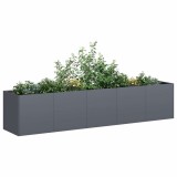 vidaXL Jardinieră Antracit 200x40x40 cm Oțel laminat la rece