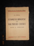 AL. DIMA - FENOMENUL ROMANESC SUB NOI PRIVIRI CRITICE (1938)