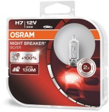 Set 2 becuri cu halogen H7 12V NIGHT BREAKER SILVER + 100%, OSRAM