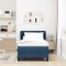 vidaXL Pat boxspring cu saltea albastru 100 x 200 cm țesătură 3339953