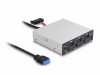 Front panel 3.5" la 7 x USB 3.0-A, Delock 64207