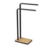 Suport prosoape metal neagru bambus Labav 19.8x41.7x76.5 cm
