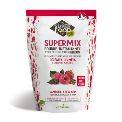 Supermix pentru micul dejun cu zmeura, in si chia bio 350g Germline foto