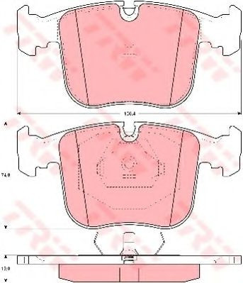 Set placute frana,frana disc TOYOTA HILUX II pick-up (LN8, RN5, LN6, YN6, YN5, LN5, RN6) (1983 - 2005) TRW GDB1118 foto