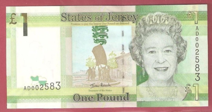 INSULA JERSEY 1 POUND . UNC.