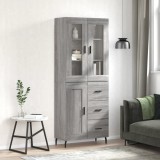 Cumpara ieftin Dulap &icirc;nalt, gri sonoma, 69,5x34x180 cm, lemn compozit