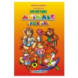 Animale sportive - Sporturi romana-engleza - Carte de colorat