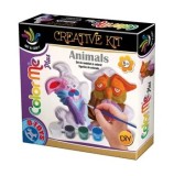Cumpara ieftin Joc creativ D-Toys Color Me Plus Animals - Iepuras si bufnita