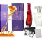 Set apa de toaleta Passion Dance 50 ml, apa de parfum Rare Pearls 50 ml, card multifunctional, de supravietuire si trandafir auriu cu suport si cutie