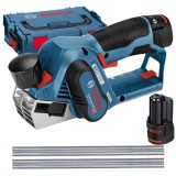 Bosch GHO 12V-20 - Rindea cu 2 acumulatori Li-Ion 12 V 3 Ah 56 mm valiza speciala accesorii