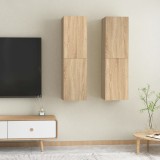 Comode TV, 2 buc., stejar Sonoma, 30,5x30x110cm, lemn prelucrat