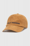 Helly Hansen șapcă de baseball din catifea Graphic Cap culoarea verde, cu imprimeu