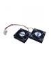 Double Ventilator, Cooler Low Noise, 0.18A, DC 12V, 60x60x15mm, mufa cu doi pini