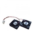 Double Ventilator, Cooler Low Noise, 0.18A, DC 12V, 60x60x15mm, mufa cu doi pini