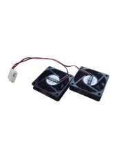 Double Ventilator, Cooler Low Noise, 0.18A, DC 12V, 60x60x15mm, mufa cu doi pini