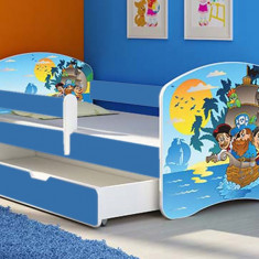 Patut Tineret MyKids Pirates cu Sertar si Saltea 160x80