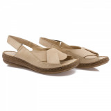 Sandale dama, Caspian, Cas-411-T453, casual, piele naturala, capucino, 36, 37, 39, Cappuccino