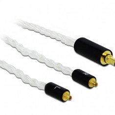 Cablu audio jack stereo 3.5mm 3 pini la 2 x MMCX T-T 1.2m, Delock 85845