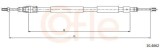 Cablu frana de parcare Citroen Xsara Picasso Motor 1.6, 1.6 16V, 1.6 Chrono, 1.6 HDi, 1.8 16V, 2.0 16V, 2.0 HDi, parte montare spate, dreapta,