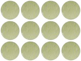 Set farfurii 12 piese din Plastic, Verde, diametru 25 cm, cu Model Frunze Tropicale