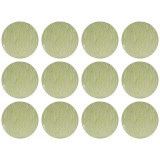 Set farfurii 12 piese din Plastic, Verde, diametru 25 cm, cu Model Frunze Tropicale