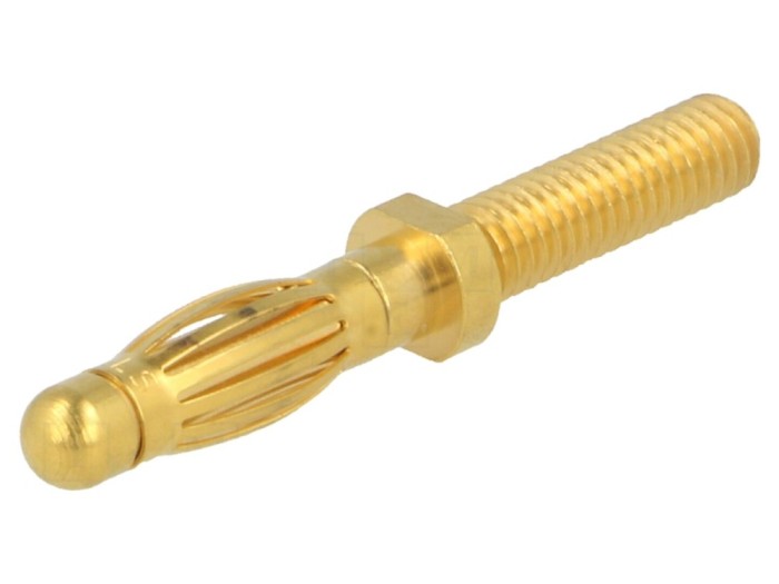 Conector mufă banană 4mm aurită
