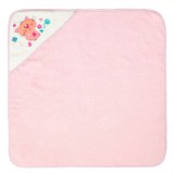 Prosop cu Glugă, Pisica, Bumbac, Roz, 75x75cm, Oem