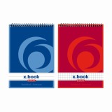 BLOC NOTES A6 50F SPIRALA PATRATELE X.BOOK, Herlitz