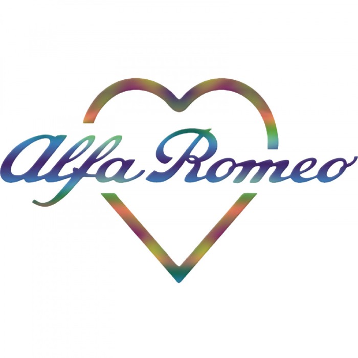 Sticker Auto , zAlfa Romeo Love, , Autocolant Personalizat cu Mesaj de Dragoste pentru Alfa Romeo