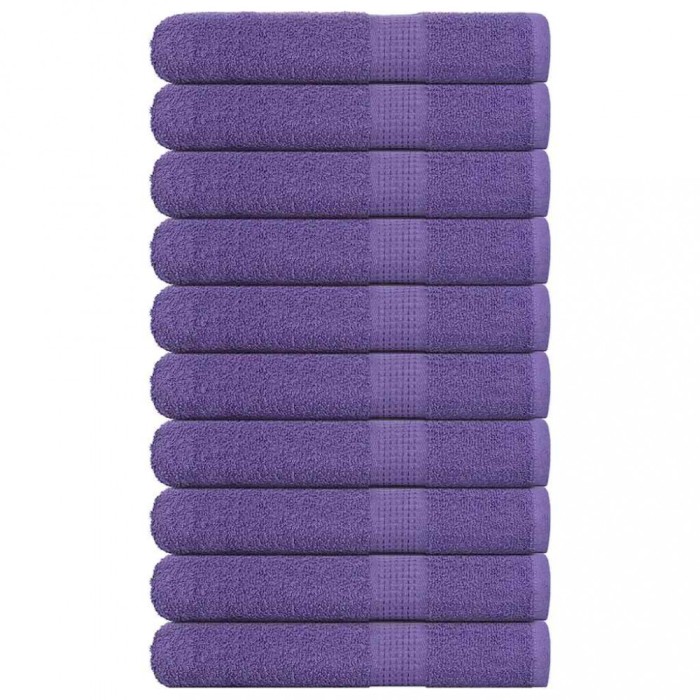 Prosoape pentru sauna 10 buc Violet 360 g/m&sup2; 100% bumbac