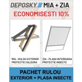 Pachet Rulou exterior parasolar + Plasa interioara insecte DEPOSKY MIA + ZIA