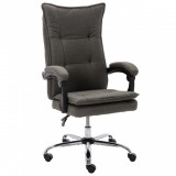 vidaXL Scaun de birou, gri, material textil 20366