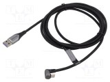 Cablu USB 2.0 VENTION A la C, unghi nichelat, 0,5m