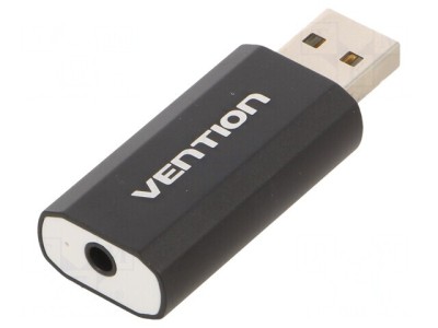 Card Audio USB pentru PC - Negru, Jack 3.5mm foto