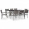 Set mobilier de gradina 9 piese gri poliratan