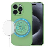 Husa silicon iPhone 15 Pro Techsuit SoftFlex MagSafe, verde deschis