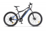 Bicicleta Electrica MTB (E-Bike) SCOOTY EM-500 PRO, roti 27.5inch, Baterie 13.4Ah, Autonomie 70 Km, motor 250W (Negru/Albastru)