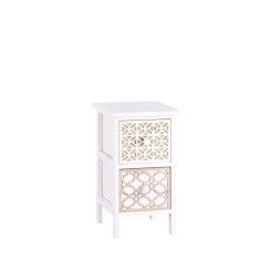 Comoda lemn alb maro 26 x 32 x 46,5 cm