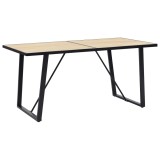 Cumpara ieftin Masă de bucătărie, stejar, 140 x 70 x 75 cm, MDF