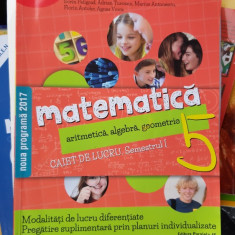 MATEMATICA ALGEBRA GEOMETRIE CLASA A 5 A CAIET DE LUCRU SEMESTRUL 1 PELIGRAD