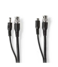Cablu coaxial de securitate CCTV RG59 20m BNC 2.1x5.5mm Nedis foto