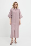 Answear Lab rochie culoarea roz, midi, oversize