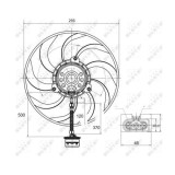Ventilator radiator GMV Seat Cordoba (6l2), Ibiza 2 (6k), Ibiza 4 (6l1); Skoda Fabia 1 (6y); Vw Fox (5z1, 5z3), Polo (6n2), Polo (9n) Nrf 47373