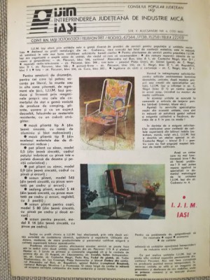 anii 80, IJIM, &amp;Icirc;ntrepr. Județeană de Industrie Mică, 20 cm x 28 cm, IAȘI foto