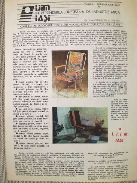 anii 80, IJIM, &Icirc;ntrepr. Județeană de Industrie Mică, 20 cm x 28 cm, IAȘI