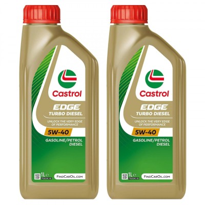 Pachet 2 litri Ulei Castrol Edge Turbo Diesel 5W40 foto